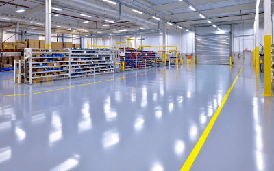 Clean, premium epoxy floor